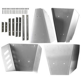 2013-2019 900 Silver Front Rear Aluminum 1/8 Inch A-arm Guards Fits 13-19 Polaris Ranger Xp