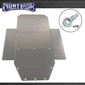 Mmo520151 2014mmotor Fit For 2008-2014 Polaris Rzr Rzr-s 800 900 3/16 Inch Aluminum Skid Plate Heavy Duty