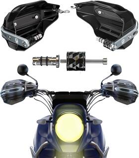 Hsz-1-a Brcovan Motorcycle Hand Guards With Thickened Aluminum Alloy Black Silver