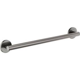 Brizo 69375-sl 24 Inch Round Grab Bar Luxe Steel Finish In Center To