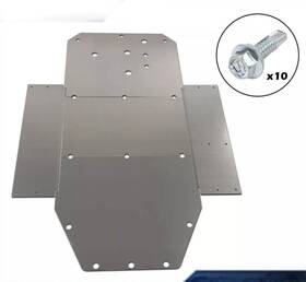 Ht-03rpc7101agy Crossdesign Fit For 2008-2014 Polaris Rzr Rzr-s 800 3/16 Inch Aluminum Skid Plate Heavy Duty