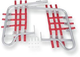 54-2115 Dg Performance Steel Nerf Bars Silver/red For Honda Trx400