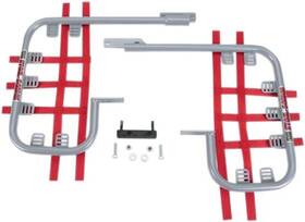 54-2500 Dg Performance Steel Nerf Bars Silver/red For Honda Trx250 2001-2008