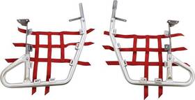 60-2455 Dg Performance Alloy Nerf Bars Silver/red For Honda Trx450