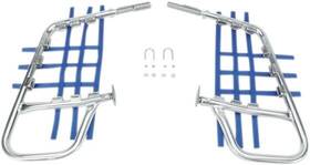 60-6230 Dg Performance Alloy Nerf Bars Silver/blue For Suzuki Quadracer 250 1985-1986