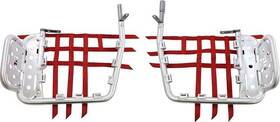 607-2135 Dg Performance Alloy Nerf Bars With Heel Guards Silver/red For Honda Trx400