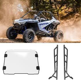 Ew-c1246 Elitewill C1084 For 2020-2024 Polaris Rzr Pro Xp Front Windshield And Side Rock Sliders