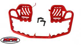 Extreme Fabrication Racing - Xfr Ps104b-red-web Crimson Pro Foot Peg Nerf Bars Heel Guard Honda Trx 400ex 08-14 Ps104b-red