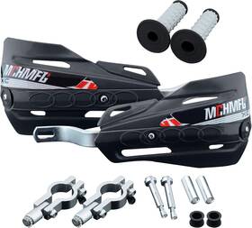 Fewguards001-bla Fewfuss Dirt Bike Hand Guards With Grips - Universal Motorcycle Handguards For Black