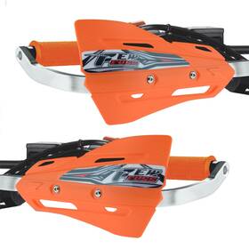 Fewguards002 Fewfuss Dirt Bike Hand Guards With Grips Univeral Dirtbike Motorcycle Orange