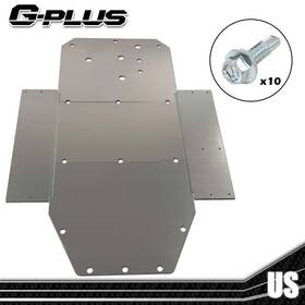 Gpl24885 Gplusmotor Fit For 08-14 Polaris Rzr Rzr-s 800 900 New 3/16 Inch Aluminum Skid Plate Heavy Duty