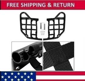 Bsap000006026 Hecasa For Yamaha Raptor 700 Yfm Yfm700 Nerf Bars Foot Guard Pegs With Black Net
