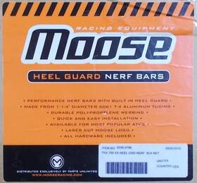 0530-0796 Honda Trx 700 Nos Moose Nerf Bars Black Net Xx Heel Guard Kit Df