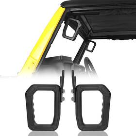 Hooke Road Mmr.10045 Pair Front Aluminum Grab Bar Handles Grips Black For Jeep Wrangler Tj 1997-2006