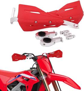 R151400152 Jfg Racing Dirt Bike Handguards Motorcycle 7/8ftft And 1 1/8ftft Hand Guards Red