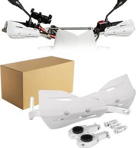 Y151400156 Jfg Racing Dirt Bike Hand Guards Universal 7/8 Inch 22mm And 1 1/8 28mm White
