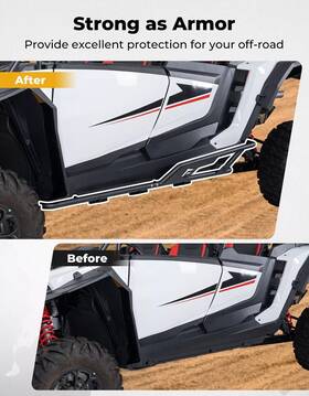 Amber010038210901 Kemimoto Nerf Bars Rock Sliders Side Steps For Polaris Rzr Xp 4 1000 2024-2025 -4 Seaters