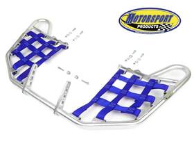 121-66-204-k4 Motorsport Products Polaris Predator 500 Nerfbars Atv Nerf Bars Silver Bars/blue Nets