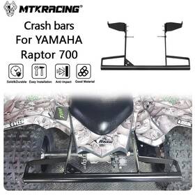 Mtk 601707652174 For Yamaha Raptor 700 700r 2006-2024 Wide Rear Grab Bar Bumper Black Iron