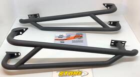 Nb-h-tal-00 Superatv.com Heavy Duty Nerf Bars Honda Talon 1000x/1000r 2019-2025 Wrinkle Black