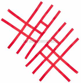 121-66-529 Titan 757 Performance Nerf Bar Nets For Tusk Alba Fits Honda Yamaha Suzuki Kawasaki Red