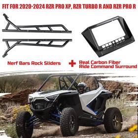 Mn-c1215 Tixo C1246 Rzr Pro Xp Side Nerf Bar And Real Carbon Fiber Ride Command Surround For 20-24
