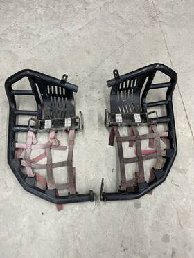 19-228579ef-b077c3 Tusk Foot Peg Nerf Bars With Heel Guards For Yamaha Yfz 450 2004-2009 2012-2013