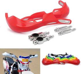 151400432 Ustpo Dirt Bike Hand Guards Motorcycle Handguards Universal 7/8 Inch 22mm 1 1/8 Red