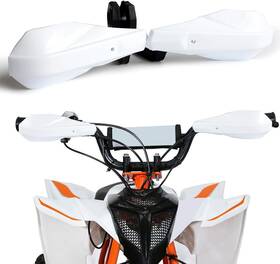 151400046 Wacece 7/8 Inch And 1 1/8 Hand Guards Handguards Universal For Atv Small Solid White