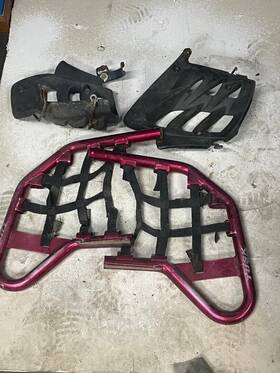 5tg-21691 Yamaha Yfz 450r 450x Yfz450r Yfz450x Nerf Bars Pro Peg Red Bar With Black Nets