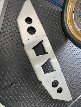 Aba-5nd58-10-00 Yamaha Front Grab Bar Shield / Kodiak 400 Or 450 2003/ Brushed Aluminum