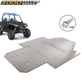 Ylw257489 Ylwspeed2000 3/16 Inch Skid Plate Heavy Duty Fit For 08-14 Polaris Rzr S 800 &15-16 900