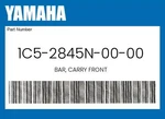 Yamaha Genuine Bar, Carry Front 1C5-2845N-00-00. Fixed Price $239.36.