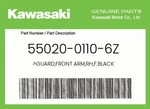 Kawasaki Genuine Guard,front Arm,rh,f.black 55020-0110-6Z. Fixed Price $32.74.