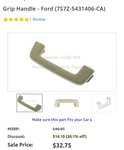 Interior Assist Grip Handle 7S7Z-5431406-CA Ford. Fixed Price $19.00.