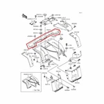 Oem New Kawasaki Bayou 300 4X4 Front Fender Flap Guard Flare Strip. Fixed Price $34.95.