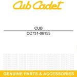 Cub Cadet 731-06155 Grab Handle Z Challenger Volunteer Wt Tracker Pro Heavy Fis. Fixed Price $27.71.