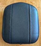 Mustang Vintage Medallion Harley Motorcycle Sissy Bar Pad 7.5" X 9" Black Vinyl. Fixed Price $120.00.