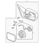 Genuine Honda Mirror Assembly 76200-S9V-C11ZH. Fixed Price $209.61.