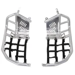 Tusk Foot Peg Nerf Bars With Heel Guards Silver Black Webbing 19-2280. Fixed Price $224.51.