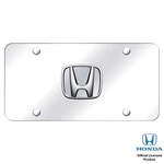 Honda 3D Logo Mirrored Chrome Stainless Steel License Plate Automotive Gold. Fixed Price $39.95.