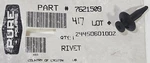 New Genuine Polaris Factory Hardware Black Plastic Rivet Part Oem 7621509 Nos. Fixed Price $6.47.
