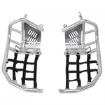 Tusk Foot Peg Nerf Bars With Heel Guards Silver Black Webbing 19-2283. Fixed Price $219.52.