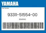 Yamaha Genuine Bearing 93311-51554-00. Fixed Price $49.45.