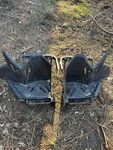 08-10 2010 Polaris Outlaw 525 Oem Footrests Heel Guards Pegs. Fixed Price $110.00.
