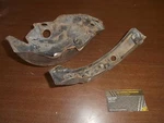 85 86 Honda Fourtrax Rear Brake Drum & Differential Case Skid Set. Fixed Price $20.00.