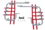 Dg Performance Steel Nerf Bars Silver Red Web Atv/utv D54-2500. Fixed Price $199.99.